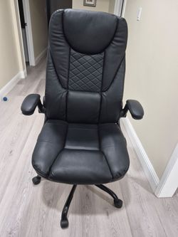 Black leather chair for sale