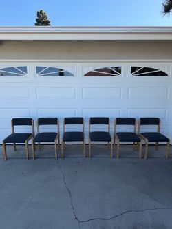 6 mid century modern dining chairs