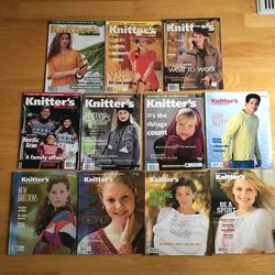 Large Lot 11 Knitter's Magazine Knitting Patterns