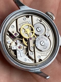 Very Rare Vintage Minerva Early Double Signed Cal.49 New Old Stock