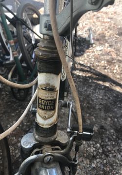 Royce union three speed men’s bike made in England with white and chrome fenders