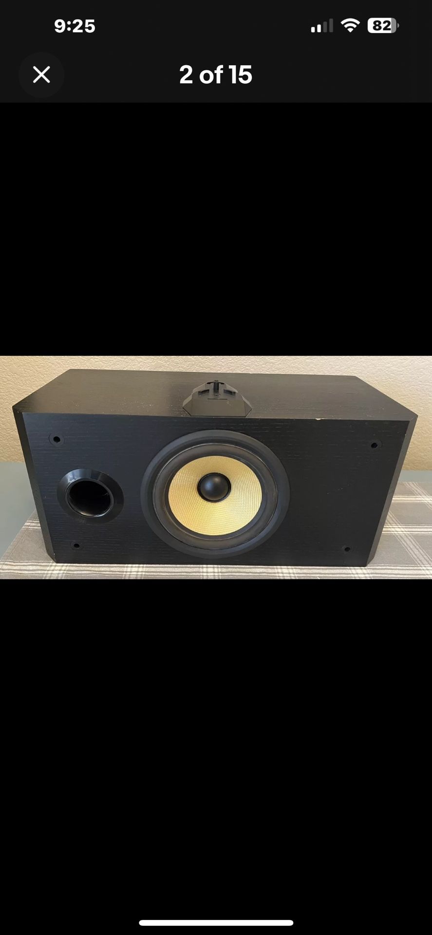 B&W (BOWERS AND WILKINS) MATRIX HTM CENTER CHANNEL SPEAKER No Tweeter Tested