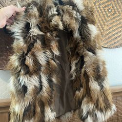 Small Vintage Faux Fur Vest Top 