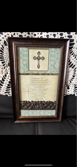 Framed Ten Commandments Wall Art