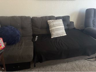 Grey section bed sofa