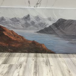 30”-60" Belmrxne Nature Wall Decor Mountain Wall Decor Aesthetic wall print Brown and Gray