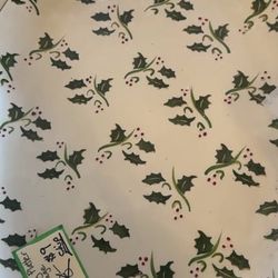 Vintage Ribbon Holly Plate