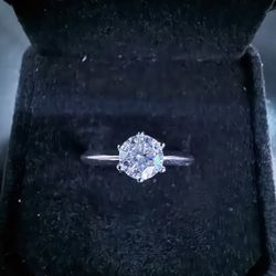 Colorful Sparkling Special Occasions Ring Moissanite