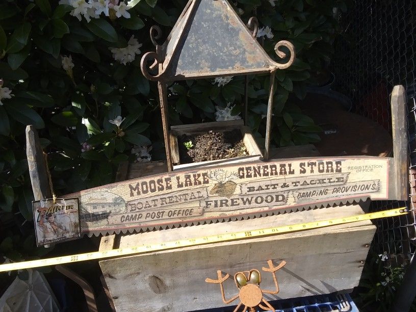 Painted Crosscut Saw Sign