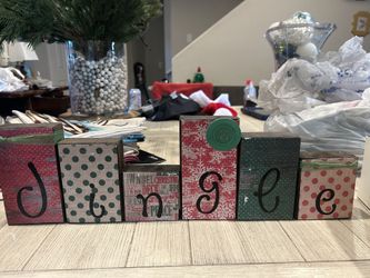Jingle Holiday Wooden Blocks 
