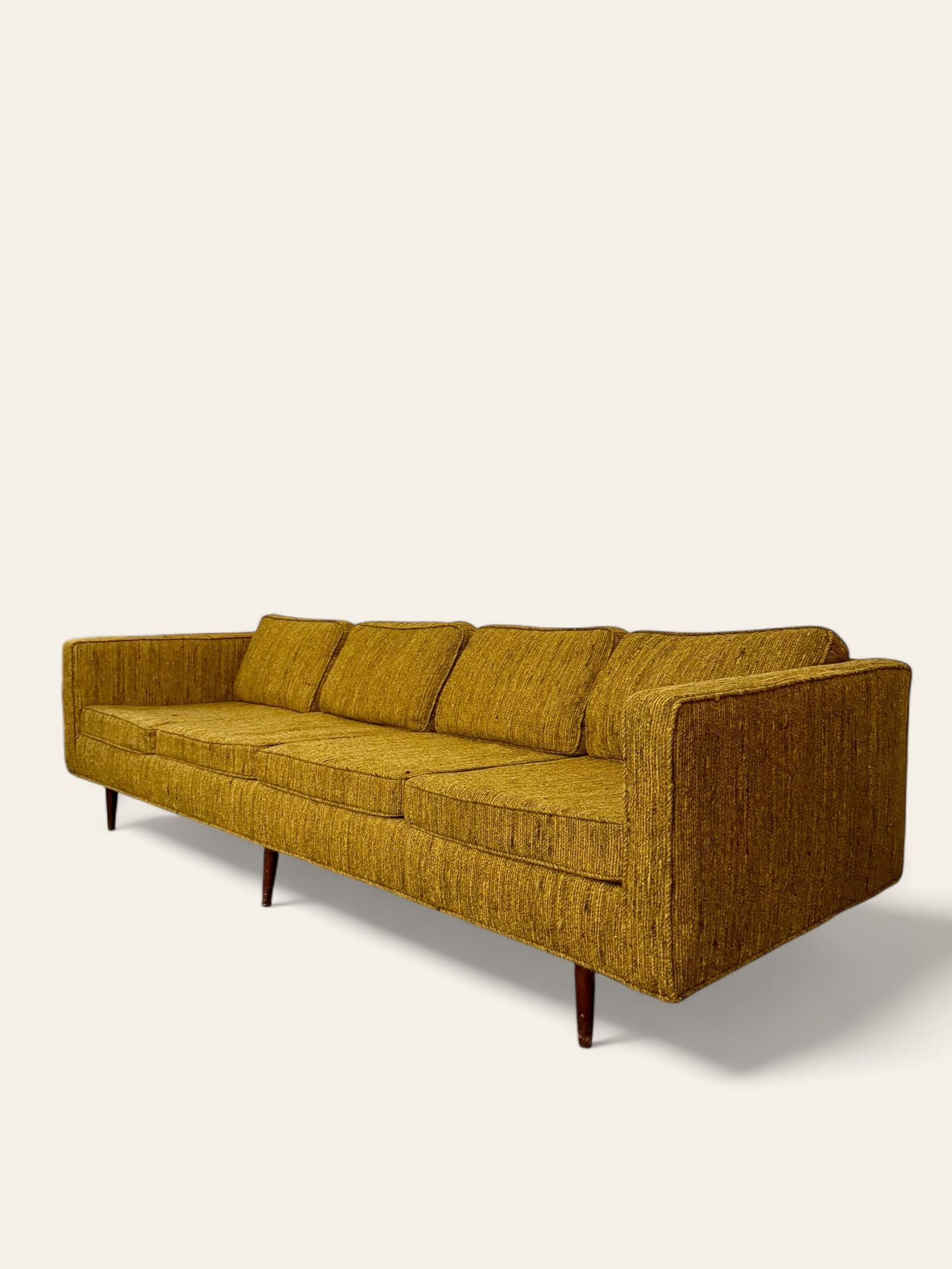 Vintage 1960s MCM Low-Profile Long Four-Seater Sofa
