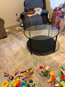 Glass coffee table