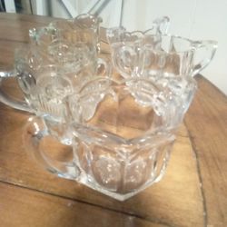 Antique Vintage Glass Cups 