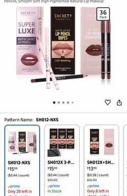 Wholesale SHCOETY 36 Pcs Matte Lip Liner