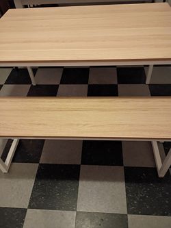 Table and two benches