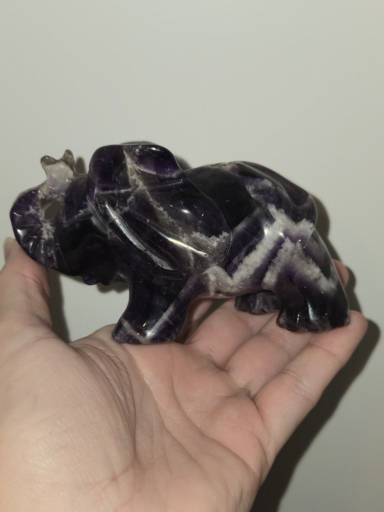 Dream Amethyst Elephant Crystal Stone