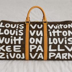 ✨ LOUIS VUITTON Monogram Graffiti Keepall 50 – White (M92197) ✨