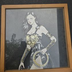 "Xena" - Folk art on glass