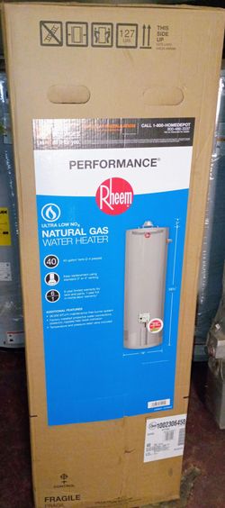 New Rheem water heater 40 gallons