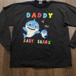 Men’s Black Shirt Size 3x Daddy Of The Baby Shark #12