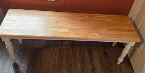 Wooden farmhouse benches (2)