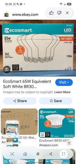 LED Dimmable Light bulbs, 65 watt replacement, 5 of 6 pk.