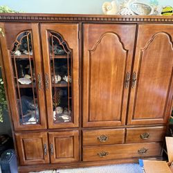 Vintage Storage Hutch - Solid Wood
