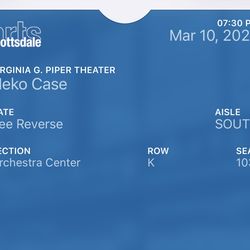 2x Neko Case and Destroyer Scottsdale Performing Arts March 10th  SOLD OUT