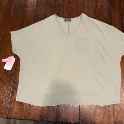 Hudson Sage Green Dolman Pocket Top - Womens M