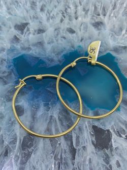 $400 Yellow Gold Hoop Earrings