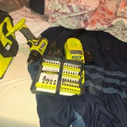 Ryobi 18v Lithium Drill ,Battery, Battery Charger,