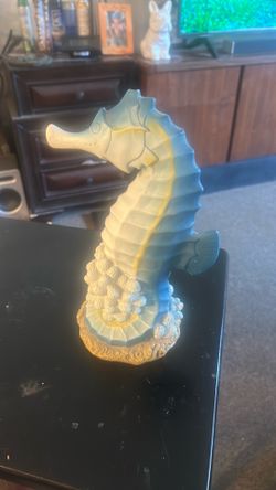 Ceramic Seahorse Statue