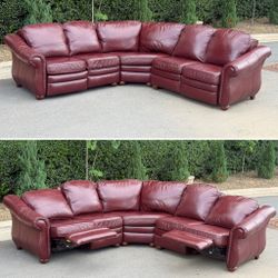 Leather Sectional By Bradington Youn
