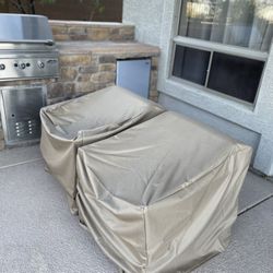 2 Restoration Hardware Lounge Chairs With Covers