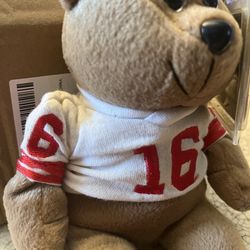foot ball legend joe Montana beanie baby