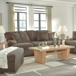 Corduroy Sofa and Loveseat Set