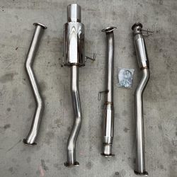 LA Zona Auto Parts 2001 to 2005 Honda Civic 2 inch Exhaust Systems Moffle Horse Power Escape Horse Power