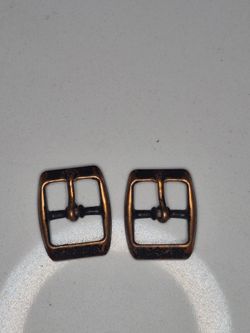 Birkenstock 3/4 in Antique Bronze Buckles Pair Worn Shoe Repair
