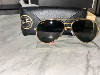 Ray-Ban Aviator Sunglasses Gold Frame Green Lens
