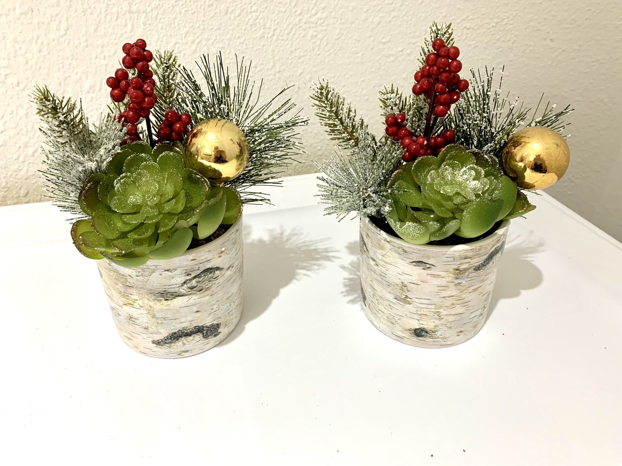 Christmas plant decor 