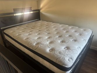 Queen Size Mattress and Bed Frame!!! 250