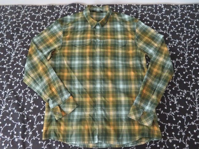 Arc’teryx Gryson LS Button-Up Shirt, Men’s XL, Flannel, green Plaid
