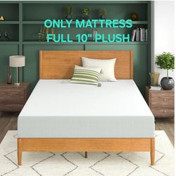 Full size mattress 7ZINUS 10 Inch Green Tea Memory Foam Mattress, Fiberglass Free, PLUSH