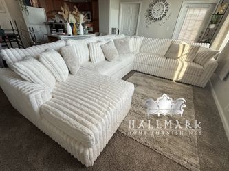 (FREE DELIVERY) Huge Fluffy Sectional Couches