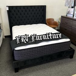 New Queen Bed Frame With Mattress 