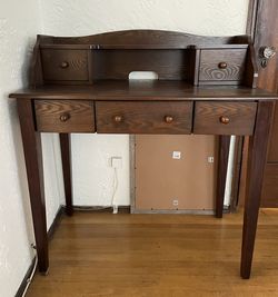 Dark Brown Wood Writer’s Desk