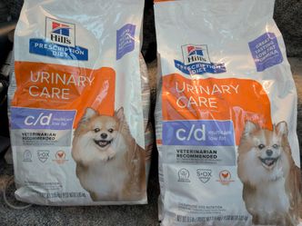 Hill's Prescription Diet c/d Multicare Urinary Care Chicken Flavor Dry Dog Food, 8.5-lb bag x2