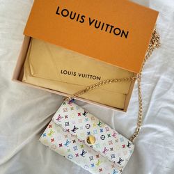 Authentic Louis Vuitton Multicolor Wallet On Chain Crossbody Bag