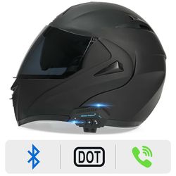Motorcycle Bluetooth Modular Helmet, DOT Approved (XL)