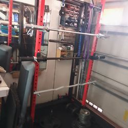 Smith Cage Station, Olympic & Standard Weights & Bars, Step Platforms +